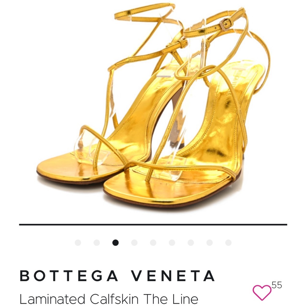 BOTTEGA VENETA GOLD LINE HEELS - Picture 3 of 13